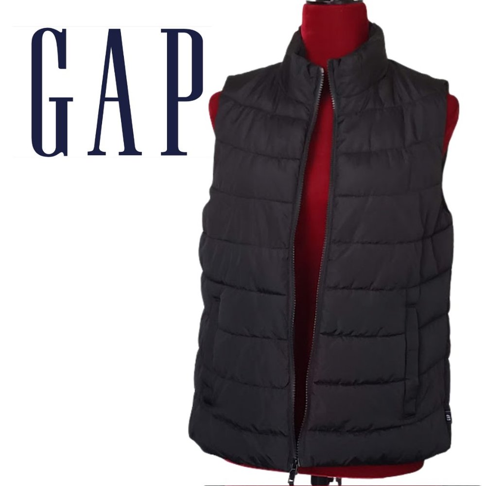 NWT Women's Gap Black Puffer Vest Jacket SZ: Small - Picture 3 of 14